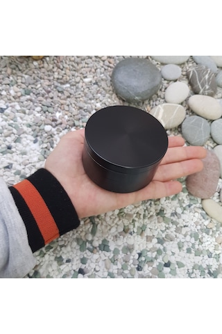 Siyah 75 MM 4 Katlı Grinder Herbal Öğütücüsü Parçalayıcı  Rb82sy