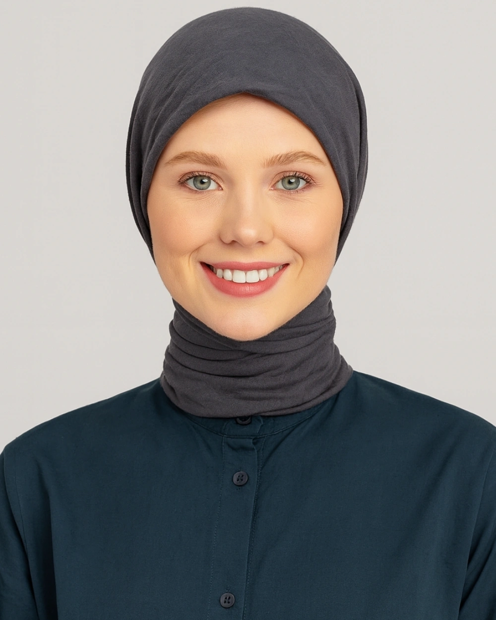 Konfor Eşarp 195x85 Cm 4 Mevsim Kullanım Terletmez, Kaymaz, Pamuk Polyester Karışımlı Rahat Eşarp Antrasit