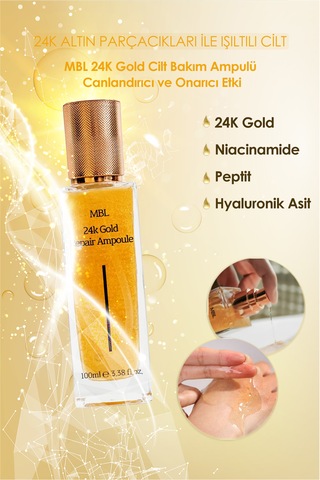 Mbl 24k Gold Repair Ampoule - Altın Ve Hyaluronik Asit İçerikli 24k Altın Onarıcı Bakım Serumu 100ml