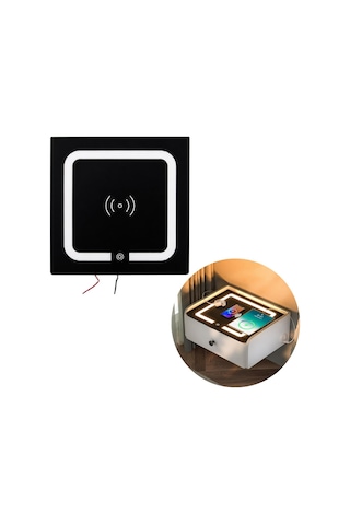 Powermaster Kh-bc01 Mobilya Komodin Kablosuz + Kablolu Şarj Ünitesi Bt Speaker Dokunmatik Led Aydınlatma Diğer