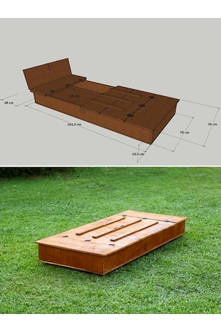 MANDU Ahşap Çocuk Kum Havuzu