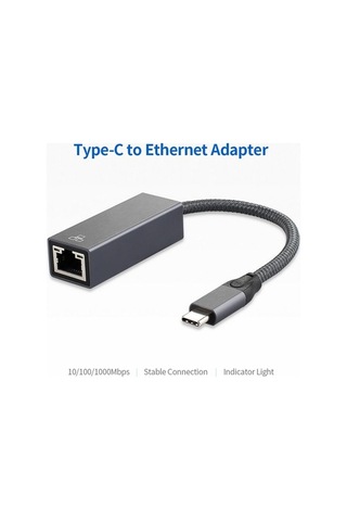Wondernest Usb-c Type-c Rj45 Lichen Ethernet Ağ Adaptörü - Hızlı Bağlantı - Md