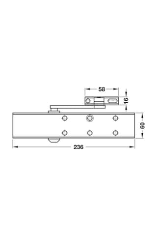 Hafele Dcl51 Sabitlemesiz Kapı Kapatıcı Standart Kollu, Gümüş Ren