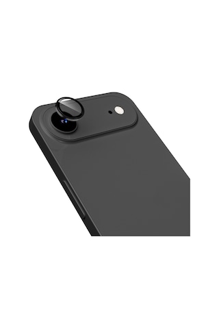 Apple Uyumlu iPhone 17 Air Zore Mikro Kamera Lens Koruyucu Siyah