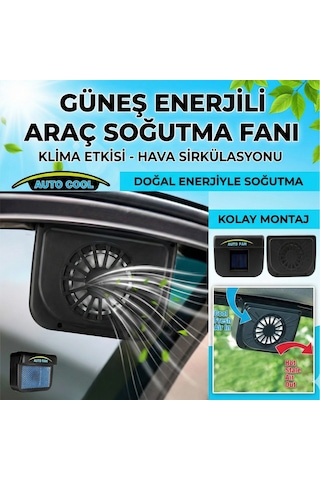 Auto Cool Güneş Enerjisiyle Çalışan Araç İçi Soğutucu Standart