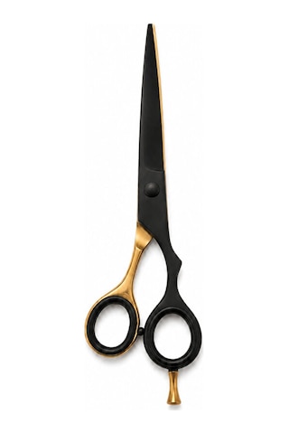 Profesyonel Barber & Kuaför Makası 6" Mat Siyah & Gold Özel Seri