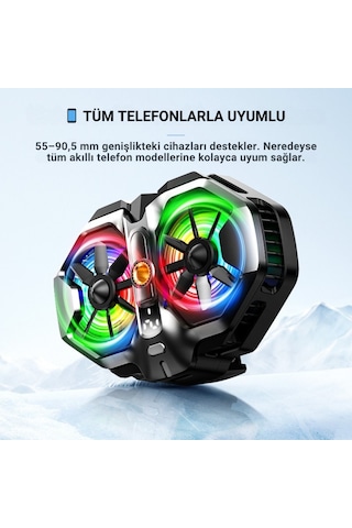 Polham Çift Fanlı 10.000 Rpm Soğutucu Rgb Led Işık Efektli Ultra Sessiz Çalışma Oyuncular & Yayıncılar İçin