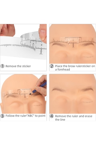 Wezone Pvc Kirli Olmayan Kaş Tasarım Çizgileri - Doğru Konumlandırma Ve Simetri İçin Tek Kullandım 100 Adet