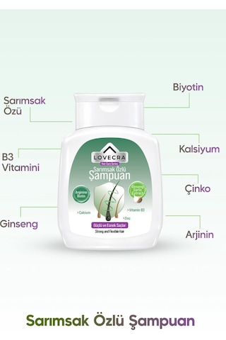Sarımsak Özlü Şampuan Dökülme Karşıtı Saç Güçlendirici Besleyici Canlılık 290 Ml Tüm Saç Tipleri