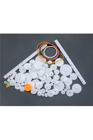 75 Parça Plastik Dişli Seti Rc Çark Arduino Oyuncak Robot Araba G