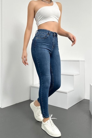 HLT Jeans Kadın Açık Mavi Süper Skinny Fit Esnek Likralı Yüksek Bel Denim Jean Kot Pantolon Jennie-açık Mavi 001