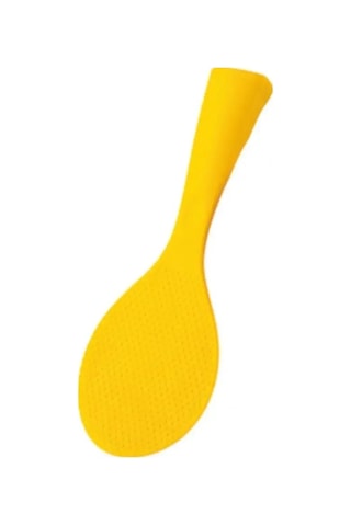 Pirinç Kaşığı Gıda Sınıfı Isıya Dayanıklı Kürek Silikon Ayaklı Tip Pirinç Spatula Yemek Servis Pirinç Küreği Mutfak Aleti Sarı