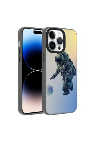 Apple Uyumlu iPhone 14 Pro Max Kılıf Desenli Zore Dragon Sert Kılıf