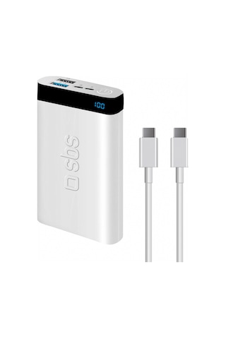 Sbs İntelligent Fast Charge 10.000mAh Led 2M Type-C Powerbank