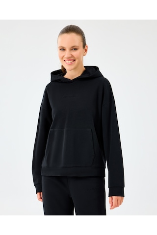 Skechers W Essential Hoodie Sweatshirt Kadın Siyah Sweatshirt S2610013-3817 Siyah