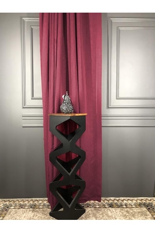 Rendecioğlutekstil Tül Perde Çizgili Keten Renkli Tül Kampanyalı Ürün 300 X 270 Bordo Diğer