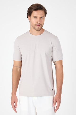 Açık Bej Kısa Kol Bisiklet Yaka Cepsiz Pamuklu Casual Slim Fit Tişört 1011250165 Açık Bej