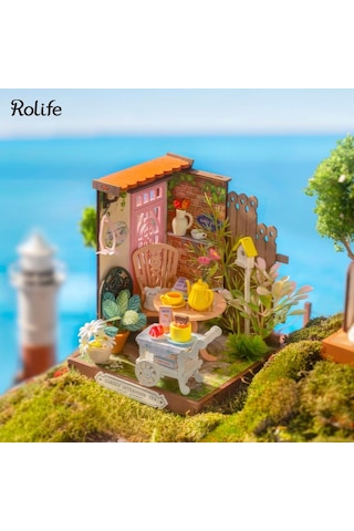 Rolife Ds038 Şık Çay Bahçesi Fancy Tea Yard Dıy Minyatür Maket Model Seti Mini Dollhouse 3d Model Kit Detaylı Dekoratif Hobi Seti 3d Puzzle Tiny House