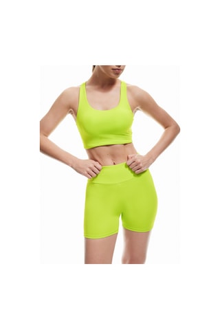 Koton Yüksek Bel Dar Kesim İnterlok Spor Biker Tayt Yeşil 5sak40073nk Yeşil