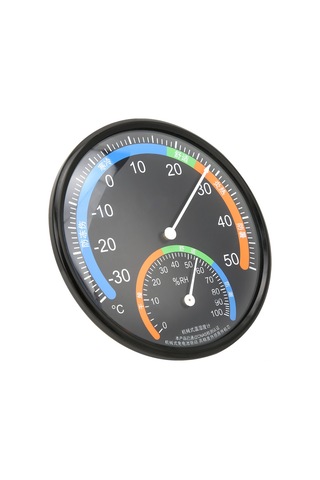 Ximistore9 Siyah Duvar Montajlı/asılı/durabilen İç-şehir Dairesel Gösterge Tipi Sıcaklık-nem Ölçer Th101 -30 C/+50 C 0-100%rh Doğru Ve Dayanıklı