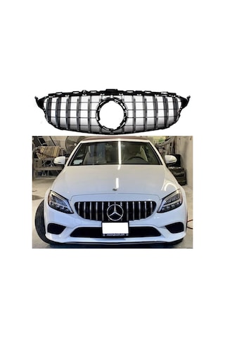 Mercedes W205 Gtr Ön Panjur Izgara Seti Krom-siyah 2019 Sonrası