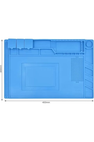 Tamirci Matı Magnetli-antistatik 45 Cm X 30 Cm Isıya Dayanıklı Silikon Tamir Onarım Lehim Matı Pedi Magn
