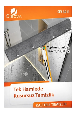 Cleova 2 İn 1 Çekpas Kauçuk Fırça Paspas Mop