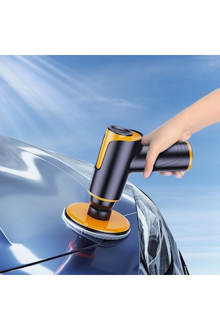 Suıtu St-6602 100w 1800rpm Kablosuz Araç Ağda Makinesi Araba Parlatma Makinesi Turuncu