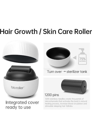 0.75 Bio Rulo G4 Mikroiğne Masajı 1200 Pins Titanyum Iğneler Sakal Saç Büyüme Bakımı Derma Rulo Yüz Cilt Bakımı Dermaroller Ik67f6 Çok Renkli