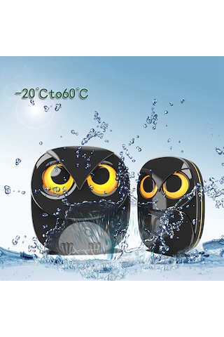 Monozone Lüx 1 Buton 1 Alıcı Kablosuz Kapı Zili Baykuş Şekilli