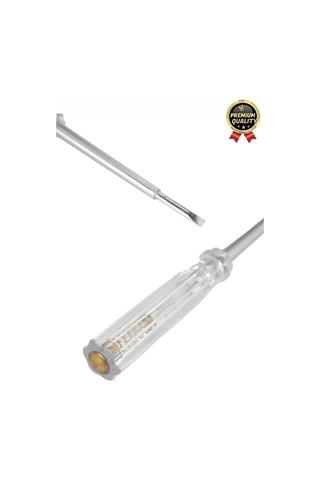 Özel Üretim Ev Ofis Akım Test Uzun Vida Tornavida Düz Uçlu Elektrik Kontrol Kalemi Seti 190mm-1 Adet