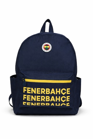 Fenerium Fenerbahçe Lisanslı Lacivert Üç Bölmeli Sırt Çantası - Su İtici Kumaşlı Laptop Bölmeli Çanta