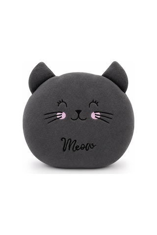 30 Cm Gri Kedi Peluş Yastık Sevimli Kedi Tasarımlı Yumuşak Peluş Oyuncak Miyav Peluş Kedi Oyuncak