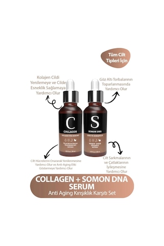 Somon Dna - Collagen Serum Anti Aging Kırışıklık Ve Yaşlılık Karşıtı Yüz Bakım Serumu Seti
