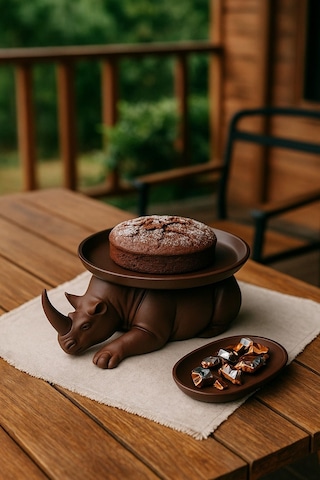 Oxyteez Kahve Temalı Dekoratif Obje Kahverengi Renk Reçine Tasarım Ev Ve Ofis Dekorasyonu