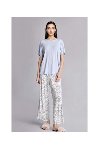 Defacto Regular Fıt Kısa Kollu 2li Açık Mavi Pijama Takımı H8184ax26smbe343 Mavi-be343
