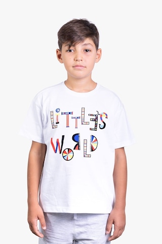 Little's World Just Be Cool Çocuk Tshirt Beyaz