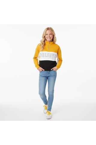 Believe Kız Çocuk Sweatshirt Sarı
