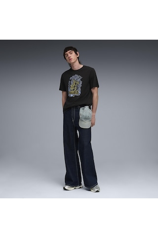 Puma Graphic Erkek Siyah Günlük Stil T-shirt 63444101 Siyah