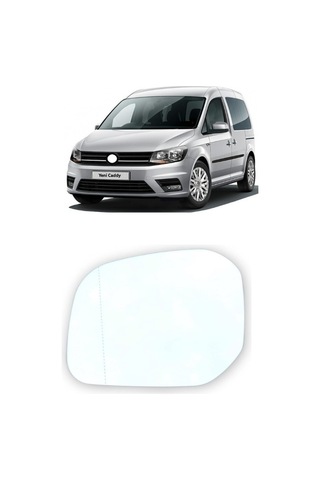 Volkswagen Caddy 2016-2020 Arası Modeller Sol Yan Dış Dikiz Aynası Camı Elektrikli 2k5857521c