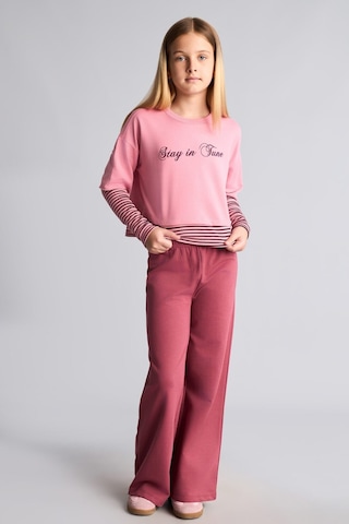 Defacto Baskılı Sweatshirt Üst Geniş Paça Alt 2li Takım Kız Çocuk I0855a826aupn181 Pembe-pn181