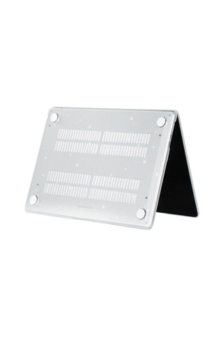 Apple Uyumlu MacBook Air 15" 2024 M3 M2 A3114 A2941 Kılıf Simli Ön Arka Kapak 001