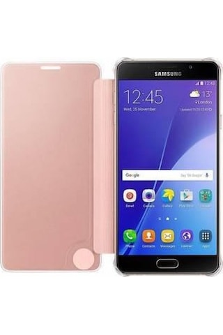 Galaxy A7 2016 A710f İle Uyumlu Clear View Cover Pembe Ef-za710czegww