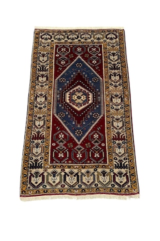 El Dokuma Sıfır Yahyalı Halısı 113x188 Kök Boya %100 Yün Halı