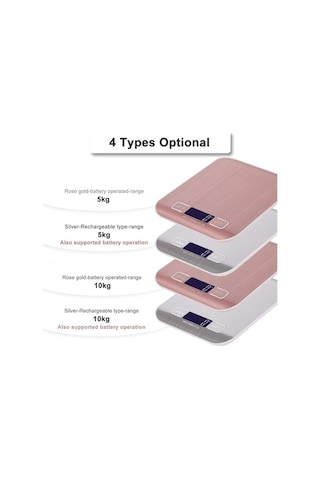 Novahub 5kg Ölçüm Aralığı Paslanmaz Çelik Mutfak Terazisi, Pişirme Fırınlama G Lb Oz Ml Kg Süt Ml, Çok Renkli, Pil İle Çalışan Çok Renkli
