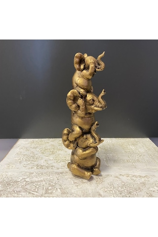 Üst Üste 3 Neşeli Fil Biblo