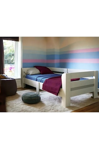 Fawdecor Doğal Mdf-lam Sedir Karyola Beyaz