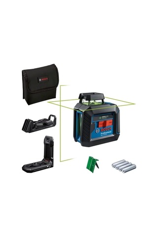 Gll 2-20 G Çizgi Lazer 20m Çalışma Alanı, 4 X Aa Pil, Ip 64 Toza Karşı Koruma Sistemi, Yeşil Lazer, Lb10 Tutucu