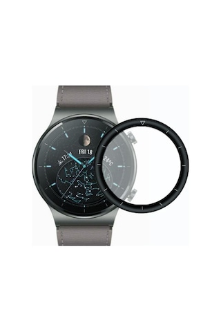 Huawei Watch Gt 2 Pro 46Mm Ekran Koruyucu 3D Full Kaplama Pmma-Siyah