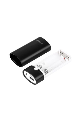Haweel Dıy 2x 18650 Dahil Değil 5600mah Güç Bankası Kabuk Kutusu, Usb Çıkışlı Ve Göstergeli Siyah